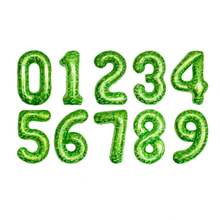 Extra Large Green Plaid Digital Balloon, Pixel Blocks Foil Inflatable Numbers, Suitable For Baby's Birthday Photos, Birthday Party Background Decor, Room Decoration - Multicolor - View 4