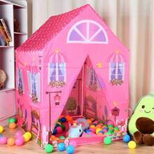 Carpa de juego Casa Rosa, Carpa de Casita Pequeña, Carpa Casa de Juego Rosa para Juegos de Roles, Apta para Interiores y Exteriores, Adecuada para Niñas y Niños, Mejor Regalo