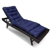 Outdoor Folding Lounger Chair Cushion Recliner Rocking Chair Sofa Mat Chair Cushion For Yard Patio Beach Pool Deck For Outdoor Folding Chaise Lounge Chair Cushion For Beach Sunbathing Patio - 藏蓝色 - 查看 10