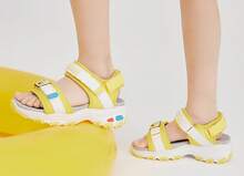 Skechers Collab Cartoon Panda Beach Sandals For Kids Boys & Girls - White/Yellow - View 2