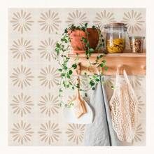 10 piezas de 15x15cm Pegatinas de azulejos de terracota en forma de sol estilo bohemio, autoadhesivas, impermeables, de vinilo, para decorar la pared, escaleras, cocina, baño, etc.