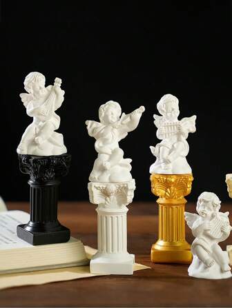 1 stuk mini hars retro kandelaar pilaren Romeinse zuil wit schattige engel nagel foto prop display decoratie benodigdheden