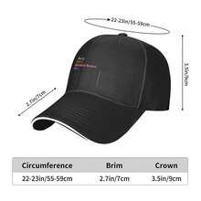 Printed Sorry Cant Doctoral Student Bye PhD Graduation Student Grad T-Shirt Sandwich Baseball Cap - Adjustable Washed Dad Hat - Breathable, Lightweight & Durable - Unisex Outdoor Sports Trucker Hat & Casual Wear Fisherman Hat - Black - View 2