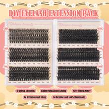 睫毛簇 30D+40D+50D+60D+80D+100D 睫毛簇 纤细单根睫毛 480 片 D 卷睫毛延长 10-16 毫米自然睫毛簇 DIY 簇睫毛延长 适合初学者 睫毛簇、睫毛簇、单根睫毛、睫毛、假睫毛 - 彩色 - 查看 3