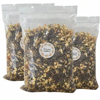 1 pièce de 100g/200g/300g paquets de fleurs séchées, paquets de fleurs de décoration, matières premières pour bougies, jasmin séché, lavande, convient pour les fêtes, décoration de bougie artistique, décoration de savon fait main, amélioration des parfums, décoration de salon/chambre/bureau