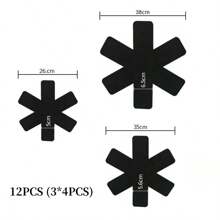 12 paquetes de protectores de fieltro antiadherente y resistente a los arañazos hechos de poliestireno para ollas y sartenes, accesorios de protección para utensilios de cocina
