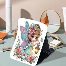 1 件 DIY 亚克力钻石画艺术装饰 - 特殊形状钻石艺术大产品、美化镜、花朵、灯笼女神图案、独特的卧室装饰设计、桌面装饰、手工套件、家居装饰礼品、释放您的创造力和想象力、DIY 手工礼品 - 彩色 - 查看 7