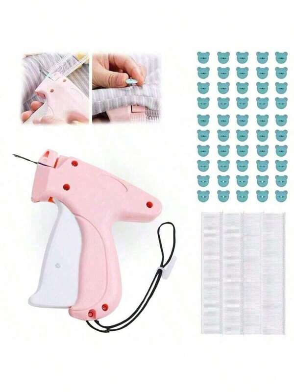 1SET Quilt Holder, Clothing Microsewing Gun + Glow-In-The-Dark Buttons 50 + Bonding Needle 660, Non-Slip Sheet Covers, Mini Sewing Machine Instantly Attaches Buttons To Clothing, Polypropylene Material Easy To Wash, Quilt Holder Safe Invisible And Runtproof