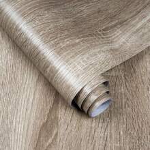 1 卷自粘壁纸 黄棕色木质装饰自粘乙烯基薄膜适用于家具 真木触感 易于清洁 完美覆盖表面而不穿过原色 家具翻新家居装饰贴纸 1m/2m/3m/5m/7m/10m 墙纸 墙贴 房间装饰 墙面装饰墙贴