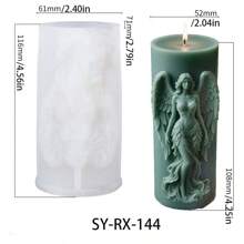 1pc 3D Mythical Wings Goddess Fragrance Candle Silicone Mould, DIY Soap, Fragrance, Plaster Decor, Home Accessories, Creative Gift, Reusable Silicone Mold