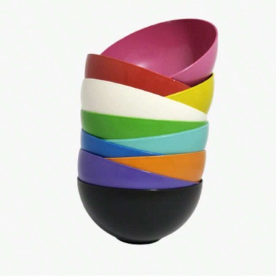 Kit 10 Units Plastic Bowls 370ml - 豐富多彩的 - 查看 1