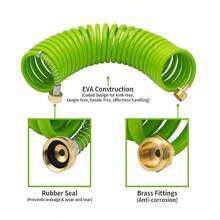 AUTOMAN EVA 25ft Expandable Garden Hose – 7-Pattern Nozzle, Anti-Kink, Auto Recoil, Lightweight & Durable