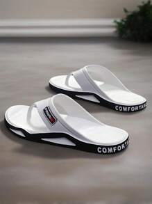 1 Pair Women Wave Massage Flip Flops, Casual Beach Flat Sandals, Summer Sports Thong Slippers