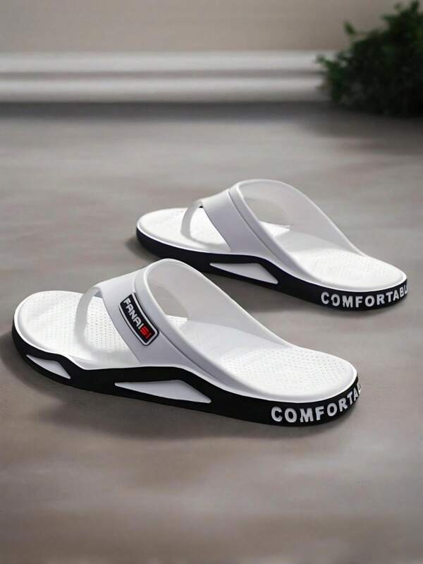 1 Pair Women Wave Massage Flip Flops, Casual Beach Flat Sandals, Summer Sports Thong Slippers