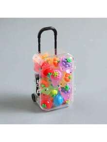 Cute Fruit Resin Glow In The Dark Fluorescent Cartoon Mini Turtle Decor For Home/Desktop, Luminous Mini Animal Model Toy, Car Interior Decor, DIY Craft Supply, Mini Suitcase Toy (Random Color) - Multicolor - View 4