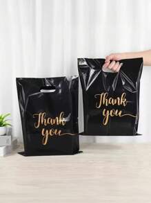 Black Gift Bags For Birthday Holiday Gift Packaging, Simple 4-Finger Apparel Bags, Packaging Bags, Portable Shopping Bags, Large Thank You Bags, White Thank You Bags, Large Thank You Bags, Bulk Thank You Bags, Medium Thank You Bags