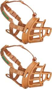 BASKERVILLE ULTRA MUZZLE - Patented Humane Design, Breathable, Dog Can Pant And Drink, Adjustable, Padded, Dog Training Muzzle For Large Dogs, Prevents Biting, Wildlife Scavenging (Size 5, Black) - 4 - View 1