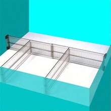2 pezzi Divisori regolabili in plastica per cassetti, organizzatore espandibile a griglia per biancheria intima, calze e decorazioni per la casa, adatto per decorazioni da festeggiare - Nero trasparente - Visualizzare 8