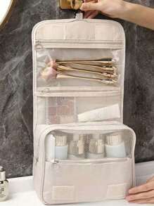 Travel Toiletry Bags Makeup Storage Bag Hanging Cosmetic Bag For Shower Room Accessories Portable Cosmetic Storage Bag Waterproof Makeup Bag For Bathroom Makeup Organizer Makeup Storage Cosmetics Bags Cosmetic Organizer Summer Travel Essentials Beach Travel Accessories Travel Must Haves Cruise Essentials School Supplies School Stuff Bridesmaid Gifts Vacation Holiday Back To School