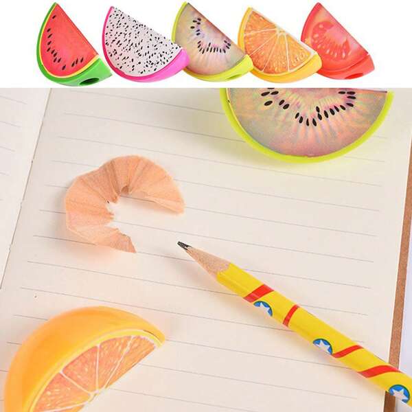 5pcs Pencil Sharpeners, Fruit Shaped Pencil Sharpeners, Cute Pencil Sharpeners, Student Writing Supplies
