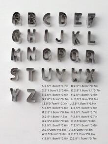 卡通字母数字不锈钢饼干模具饼干巧克力蛋糕烘焙饼干装饰配件耐变形耐磨 - 銀色 - 查看 2