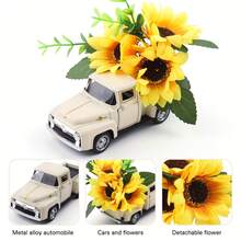 1/3/6pcs Truck Decor,Vintage Truck Statues Ornament,Retro Style Red Truck Christmas Decor Metal Farmhouse Decorative Tabletop Storage Mini Diecast Car Decorations Truck For Home Kitchen Farm,Christmas Gift, Birthday Gift,Easter Decorations - Multicolor - View 11