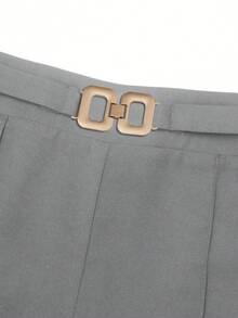 Freeform（尺码说明：偏大）女士春夏直筒裤，高腰设计，适合工作、商务、休闲、度假，显瘦效果，百搭（建议腰围选择小一码） - 藍灰 - 查看 4