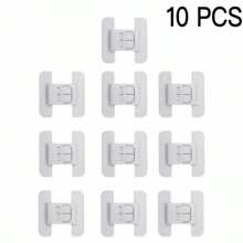 10 pièces/6 pièces/4 pièces conviennent pour les serrures et les armoires de rangement des réfrigérateurs blancs, des tiroirs ou des armoires. Empêche la poussière de pénétrer dans l'armoire, empêche les fuites d'air du réfrigérateur, protège les enfants contre le pincement des doigts.