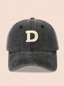 1 pieza Gorra de béisbol con 26 letras para niños, sombrero de sol lavado para niños/niñas pequeños para uso diario, protección UV