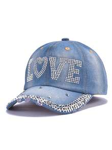 1pc Women's Fashion Baseball Cap With Rhinestone Butterfly Decor, Versatile For School, Outdoor, Casual, Sun Protection - A - View 8
