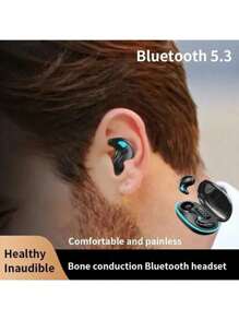 X55 Mini Earphone Wireless Earphone Headphones Noise Reduction Sport Game Sleep Bluetooth Earbuds HIFI Stereo Music Headset Wireless Bluetooth Headphones Waterproof Noise-Proof LED Earbuds With Mic Wireless Headset Bluetooth Earphones