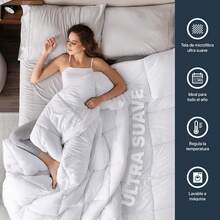 ESQUIMAL Edredón Acolchado Relleno Down Ultra Suave.para Todo Clima.para Uso como Edredón o para Funda Duvet.Hipoalergénico.(Blanco, King Size) XA1J - azul - Ver 6
