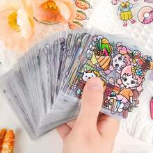 100pcs Adorable Cartoon PET Stickers, Suitable For Planners, Disposable, Square Shape, Plastic Surface Compatible, Appropriate For Ages 14 And Up