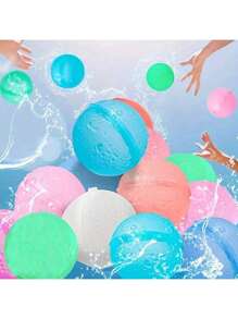 3/6/12/24 piezas Globos de agua reutilizables con sellado automático, juguete de globos de agua de llenado rápido, bolas de agua de silicona, bombas de agua, juguetes geniales para piscina, playa, exterior, adecuados para adolescentes