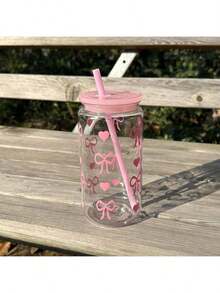 1 cốc nhựa màu hồng thời trang 16oz có nắp và ống hút, lý tưởng cho cà phê đá, sinh tố, quà tặng cho phụ nữ, chị em gái, văn phòng, nhà cửa, tiệc tùng, đám cưới, sinh nhật, Giáng sinh, trang trí năm mới và nhiều dịp khác. - Nhiều màu - Xem 8