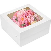 30pcs Cake Boxes, 12x12x6 Inch Square Bakery Boxes With Window Cajas Pasteles For Valentine's Day, Mother's Day, Pastries, Chocolates, Cookies, Pie, Birthday Party, Wedding, Easter-Hy - 15 Pack - View 1