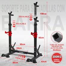 Banco Jumei Gimnasio Multifuncional 50x50 Ejercitador Pecho(Mancuernas no incluidas) - Negro - Ver 2