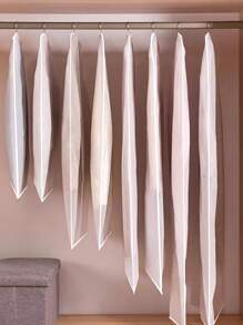 1pc Semi-Transparent Zipper Garment Dust Cover, 1pc Simple & Practical Semi-Transparent Home Wardrobe Coat, Suit, Cotton Clothes Organizer Hanging Storage Dust-Proof Waterproof Bag