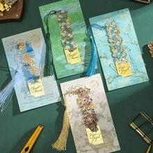 AHLGCAFT Vintage Painting Metal Bookmark, Asymmetrical Hollow Van Gogh Artwork Metal Tassel Bookmark, Gift For Writers, Teachers, Friends, Readers - one-size - View 7