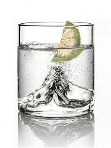 1pc-The Appealing And Magnificent Guanshan Cup Makes Your Life Full Of Excitement. Iceberg Shaped Glass, Cocktail Glass, Suitable For Any Beverage Juice Tea Coffee Glass, Cups Suitable For Parties, Bars And Family Gatherings, Can Be Used For Back To School, School Supplies, Chinese New Year, Valentine's Day.