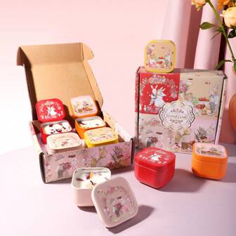 1 Box Colorful Sugar Rabbit Candle, High-End Fashion Gifts And Souvenirs, Luxurious Appearance, Suitable For Girlfriends, Friends