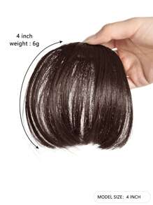 Clip In Air Bangs Thin Fake Fringes Natural Straigth Synthetic Neat Hair Bang Accessories For Girls Invisible Natural 4 Colors