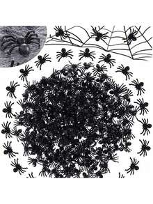 30pcs Realistic Spider Decorations, Suitable For Haunted House, Spider Web, Bar, Party, Pranks, Theme Party, Halloween, Christmas, Thanksgiving Gift