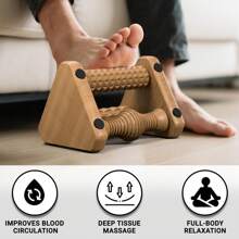 Plantar Fasciitis , Foot Massager For Circulation And Pain Relief, Reflexology Massage Tools With Wood, Foot Roller For Neuropathy Pain Relief, Foot Health, Gym