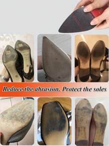 1 rouleau de patins antidérapants pour talons hauts, protecteurs de semelle de chaussure réduisant le bruit, amovibles, anti-usure, à bandes adhésives antidérapantes, ruban antidérapant élargi