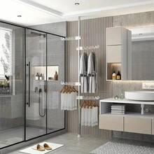 Stainless Steel Telescopic Clothes Drying Rack – Space-Saving Hanging Garment Hanger With No-Drill Installation, Extendable Rod For Balcony & Window, Modern Home Laundry Stand, 4 Layers, Hangers For Clothes, Drying Racks - Silver - View 7
