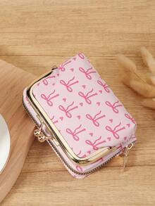 Ví nữ da PU ngắn có khóa kéo & móc khóa Túi đựng tiền dung tích lớn đa năng cho nữ, đựng thẻ xu, nhẹ, thời trang hiện đại, khóa kéo công sở, thẻ tín dụng, trang phục thường ngày cho nhà giáo, quà tặng cho giáo viên, kỷ niệm, sinh nhật, dành cho phụ nữ, dành cho nữ, nhân viên văn phòng - Màu Hồng Tươi - Xem 3