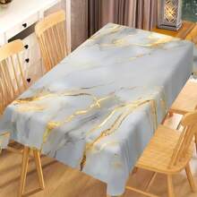 1/20 Stücke elegante goldene und weiße Marmorierung Tischdecke - luxuriöses Polyester, rechteckige Tischdecke für Zuhause, Büro oder Schreibtischnutzung, perfektes Geschenk für Feiertage, Esszimmer Dekoration