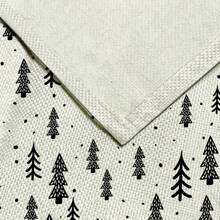 1 pieza Camino de mesa impreso con patrón de árbol de Navidad, 4/6/8 piezas Individuales impresos con patrón de árbol de Navidad, adecuados para fiestas, cumpleaños, cenas, cocina, comedor, decoración del hogar y la habitación para todo el año, decoración de mesa