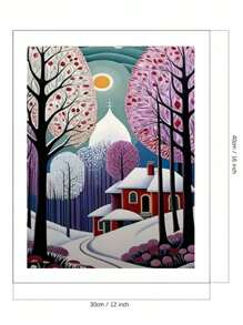 5D Diamantmalerei Landschaft Cartoon Familie, moderne Kunst Voll-Rund Diamant Stickerei Mosaik Aufkleber, dekorative Malerei für Wohnzimmer, hochwertige handgefertigte Diamantkunst, qualitativ hochwertige runde Voll-Bohrung personalisierte interessante attraktive, zeitgenössischer minimalistischer Stil, europäischer klassischer Stil, traditioneller chinesischer Stil, Cartoon-Animations-Stil, abstrakter Kunst-Stil
